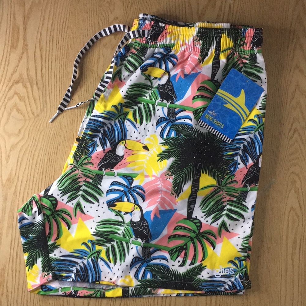 New Mens Dolfin Uglies Swim Trunks Tropical XL